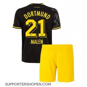 Borussia Dortmund Donyell Malen #21 Bortatröja Barn 2022-23 Kortärmad (+ korta byxor)